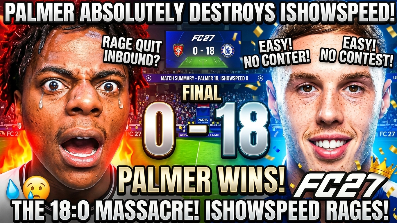 IShowSpeed Humiliated 18-0 by Cole Palmer