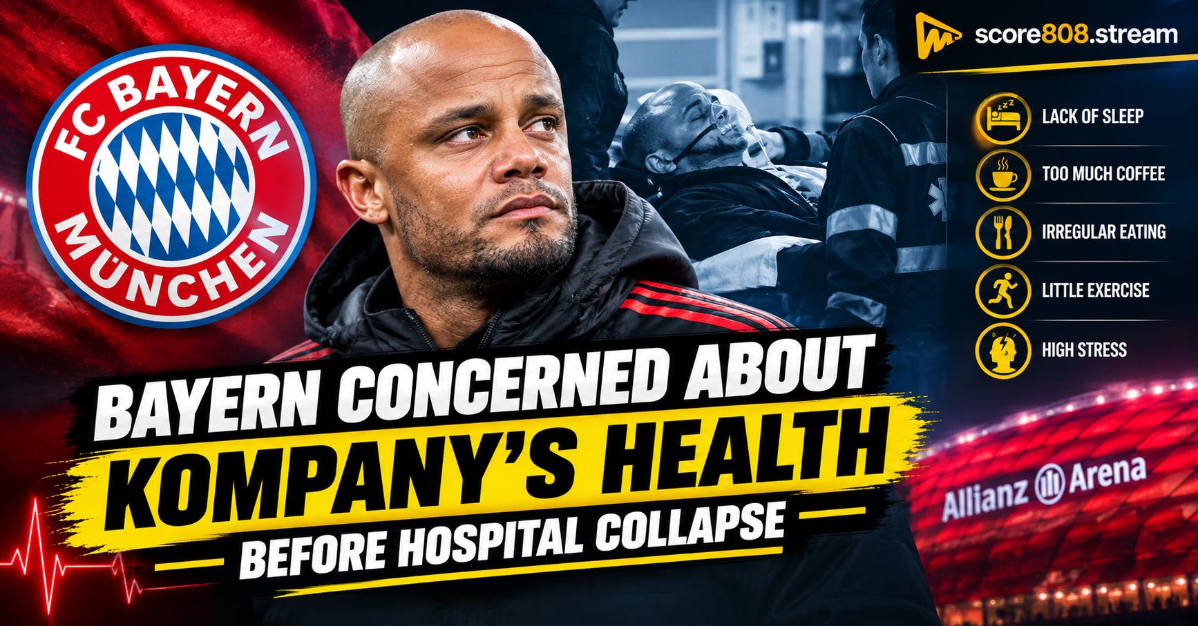 Bayern Worried About Vincent Kompany’s Health Before Collapse