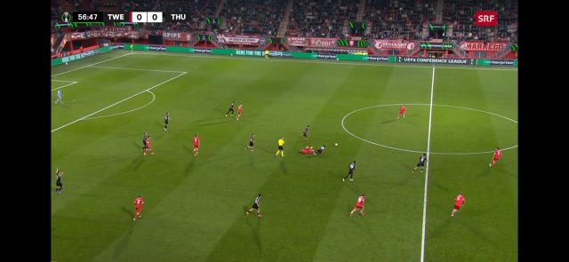 Patrik Kristal (FC Thun) direct red card against FC Twente 57'