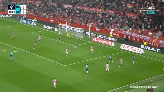 Real Sporting 1-0 Albacete — Sarco 17'