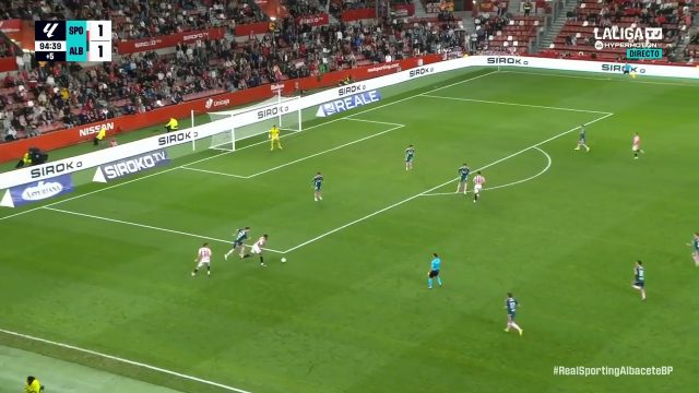 Real Sporting 2-1 Albacete — Gelabert 95'