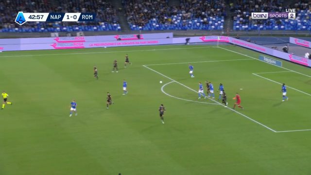 Pierluigi Gollini (Roma) great save against Napoli 43'