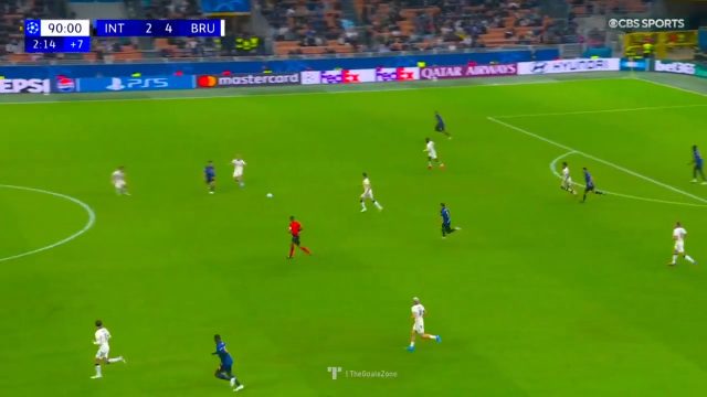 Inter Milan 3-4 Club Brugge — Ange-Yoan Bonny 90+3'
