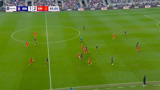 USA 2-2 Spain — Mallory Swanson 86'